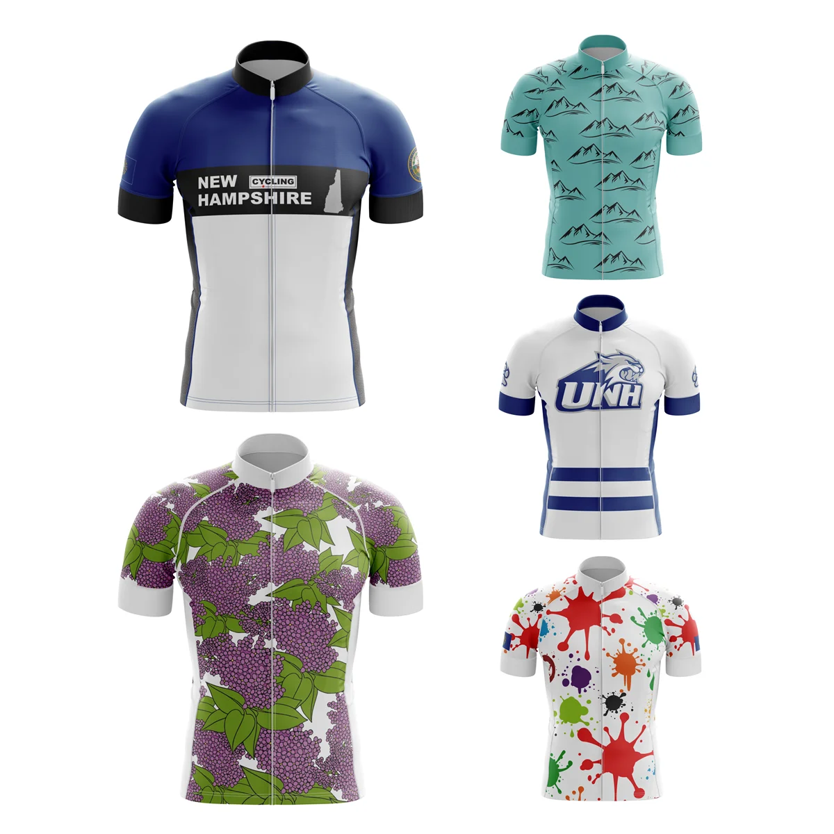 

HIRBGOD Summer Biking Breathable Short-Sleeved Sportswear, Used in the New Hampshire Series of Men’s Cycling Jerseys, TYZ369-01