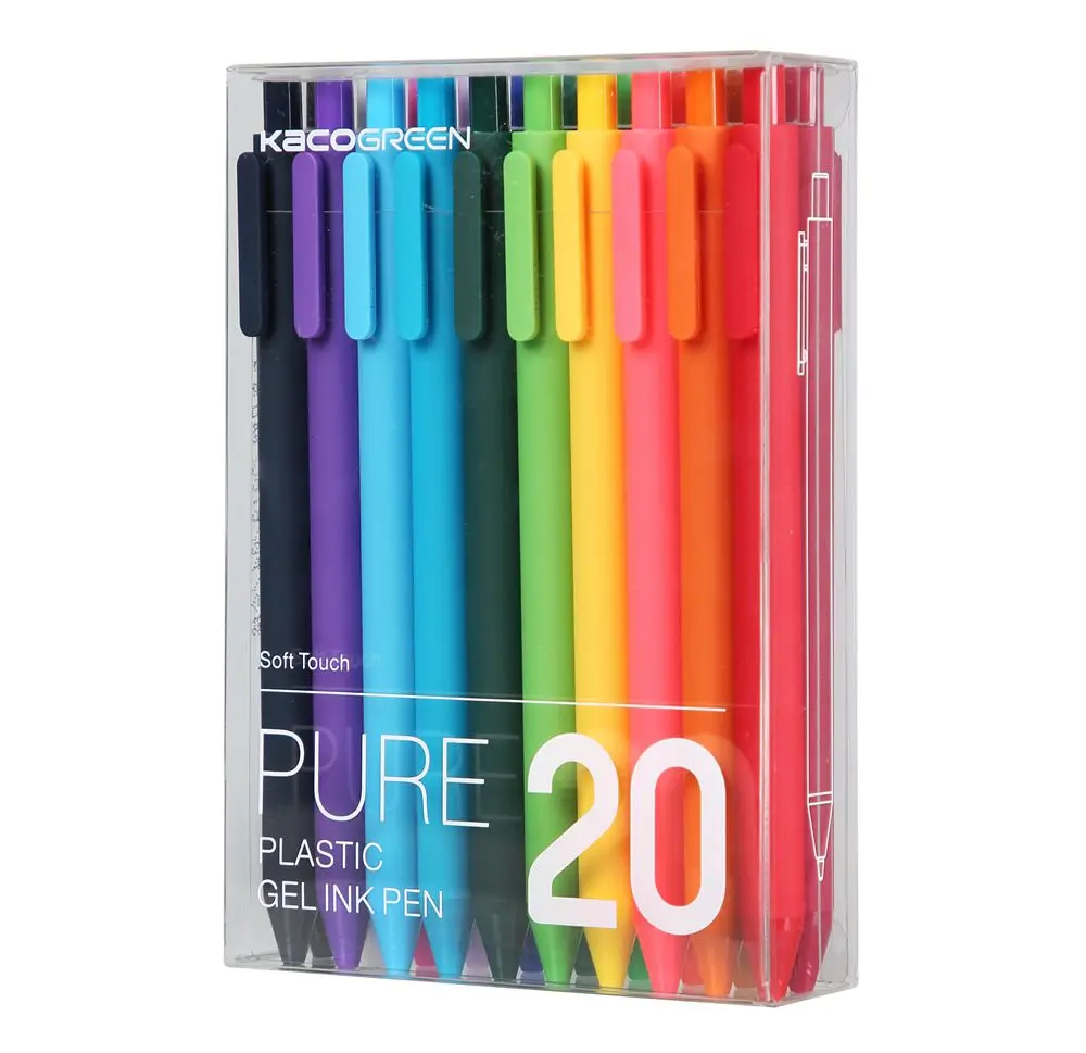 KACO мягкая сенсорная выдвижная ручка с гелевыми чернилами 0 5 мм тонкая Радужная