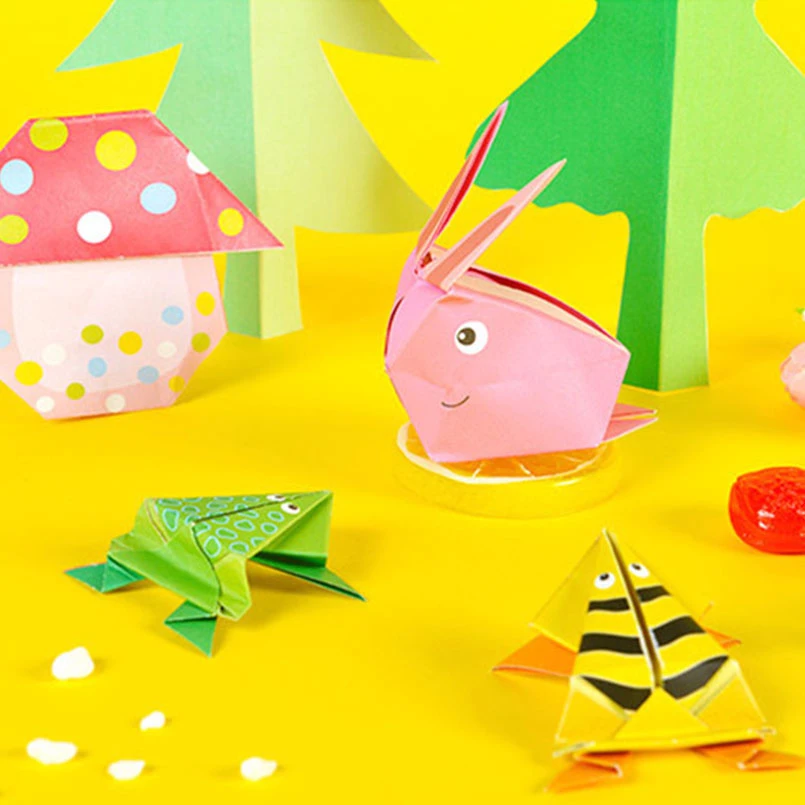 

54 Pcs Cartoon Origami Book Paper Arts And Craft Girls Toys DIY Handmade 3D Puzzle Animal Crafts For Kids Educational Child Toy