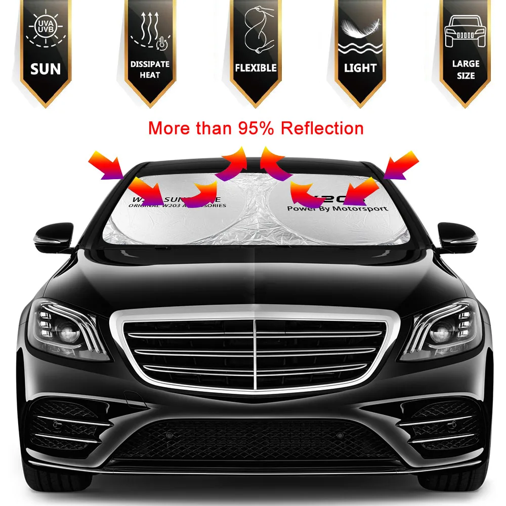 Солнцезащитный козырек на лобовое стекло автомобиля для Mercedes Benz W204 W124 W205 W212 W213 W210