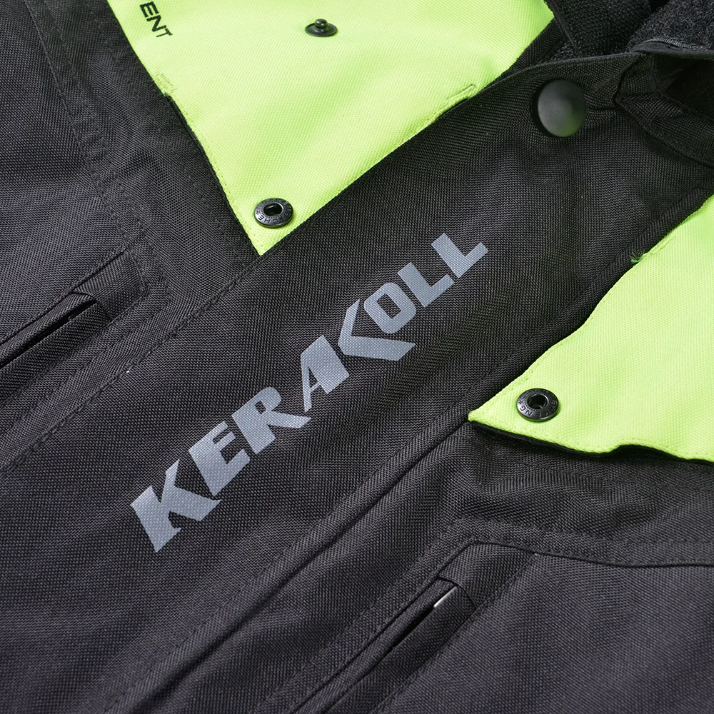 

KERAKOLL Motorcycle Jacket Men Windproof Waterproof Protective Gears Moto Jacket Reflective Ventilate Motorbike Riding Jacket