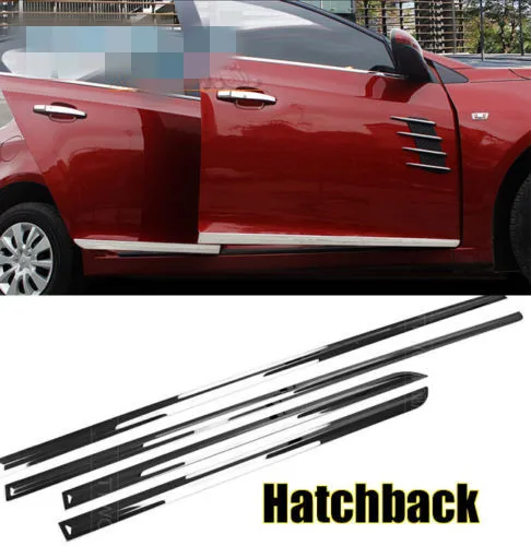 CHROME DOOR SIDE LINE GUARD BODY MOLDING COVER TRIM FIT FOR CHEVY CRUZE HATCHBACK 2009-2015 |