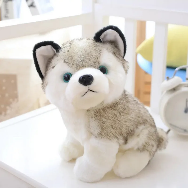 

20CM Realistic Husky Dog Stuffed Toys Plush Animals Kids Toys Children Soft Kawaii Pet Doll Cute Kids Toys for Girls Boys