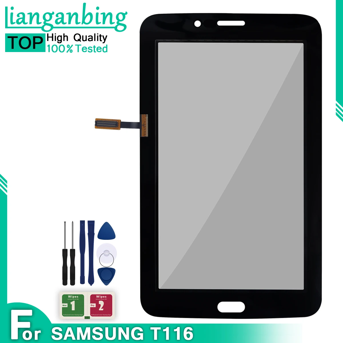 Новый сенсорный экран для Samsung Galaxy Tab 3 SM T116 Передний с цифровым преобразователем