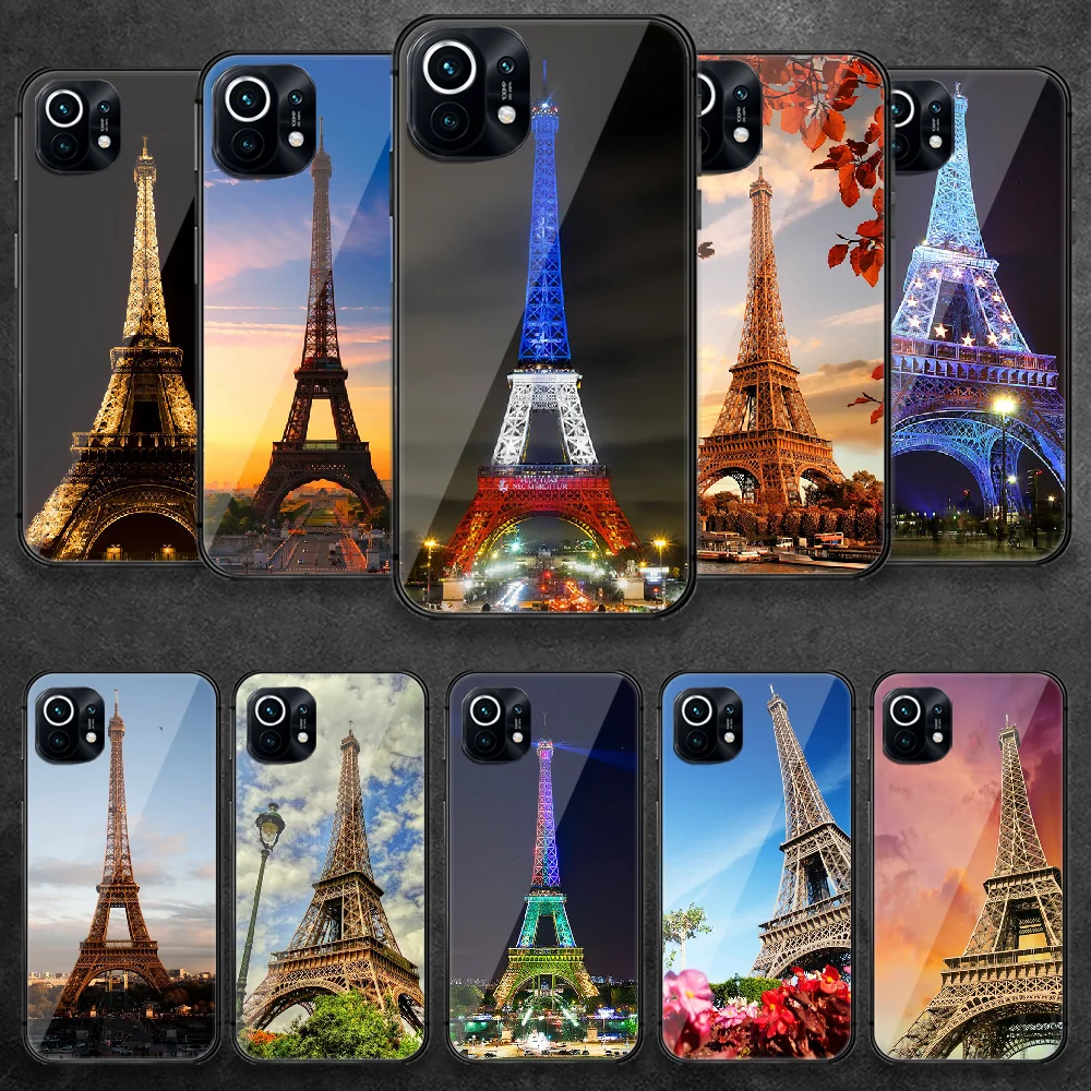 

France Paris Eiffel Tower Tempered Glass Phone Case Cover For Xiaomi Mi Poco A F X 2 3 8 9 10 11 T Pro Lite Ultra Max Nfc Cover