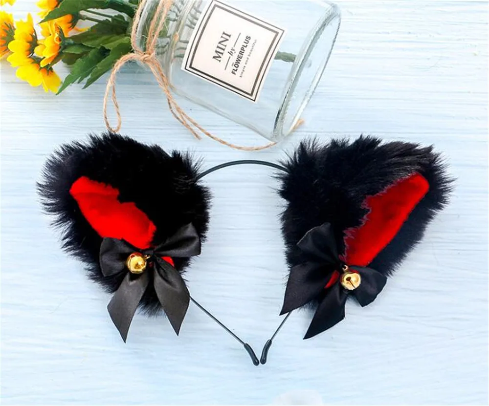 

2020 Cute Hair accessories Fashion Lady Girl Fox Cat Ears Head Bands Lovely Charming Night Party Club Bar Hair Clip Hairband