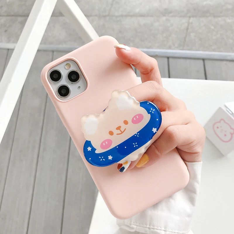 

New Cute Korea Cartoon Bear Grip Tok Kawaii Foldable Phone Ring Holder Griptok For iPhone Samsung Huawei Phone Stand Bracket