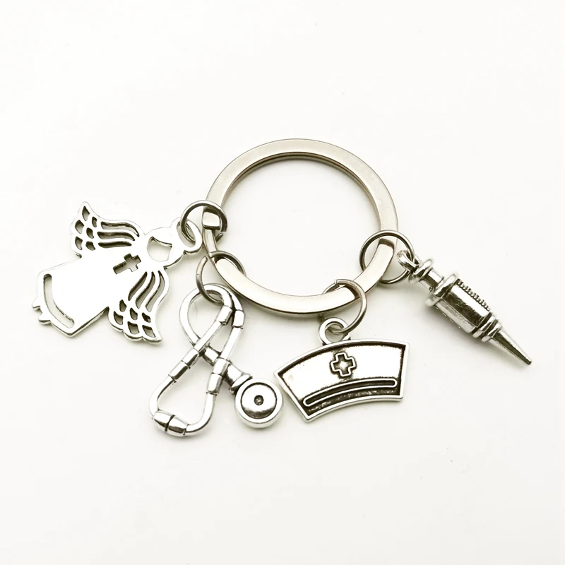 Милый брелок с подвеской в виде медсестры и ангела стетоскоп медицинская сумка
