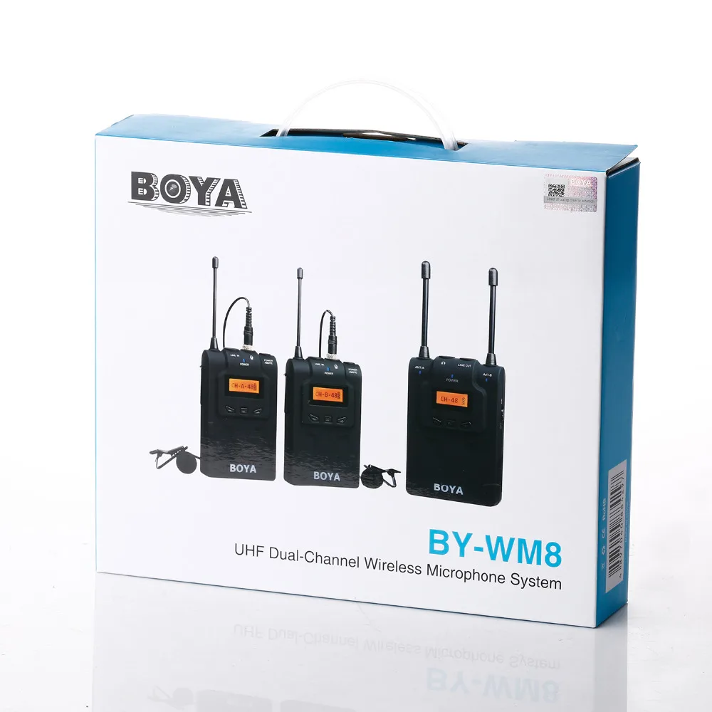 BOYA BY-WM6/BY-WM5/BY-WM8 Pro-UHF Беспроводная микрофонная система всенаправленный петличный микрофон для ENG EFP DV DSLR