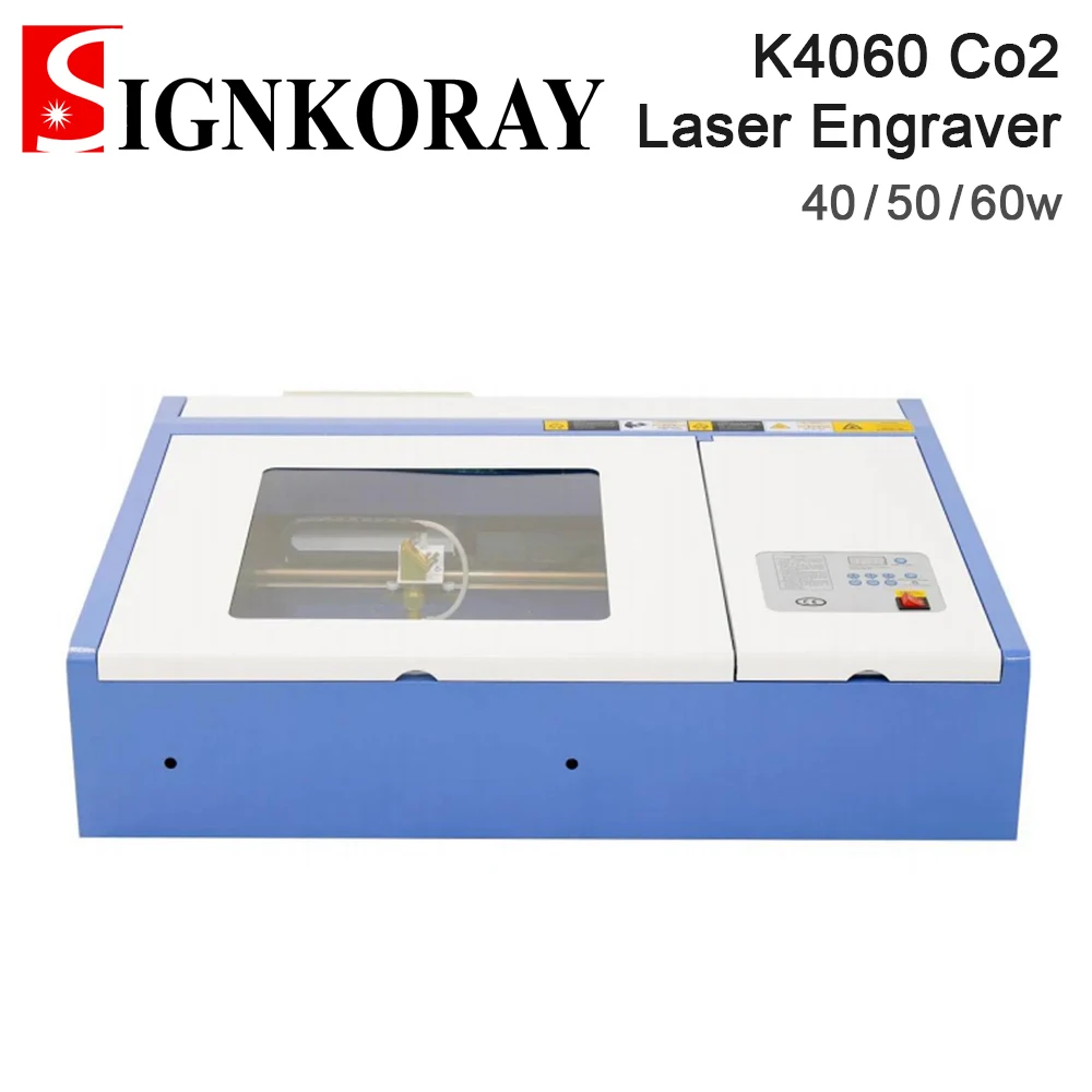 SignkoRay 40 Вт 50 60 CO2 Лазерная гравировальная и режущая машина K4060 400x600 мм с воздуха Assist