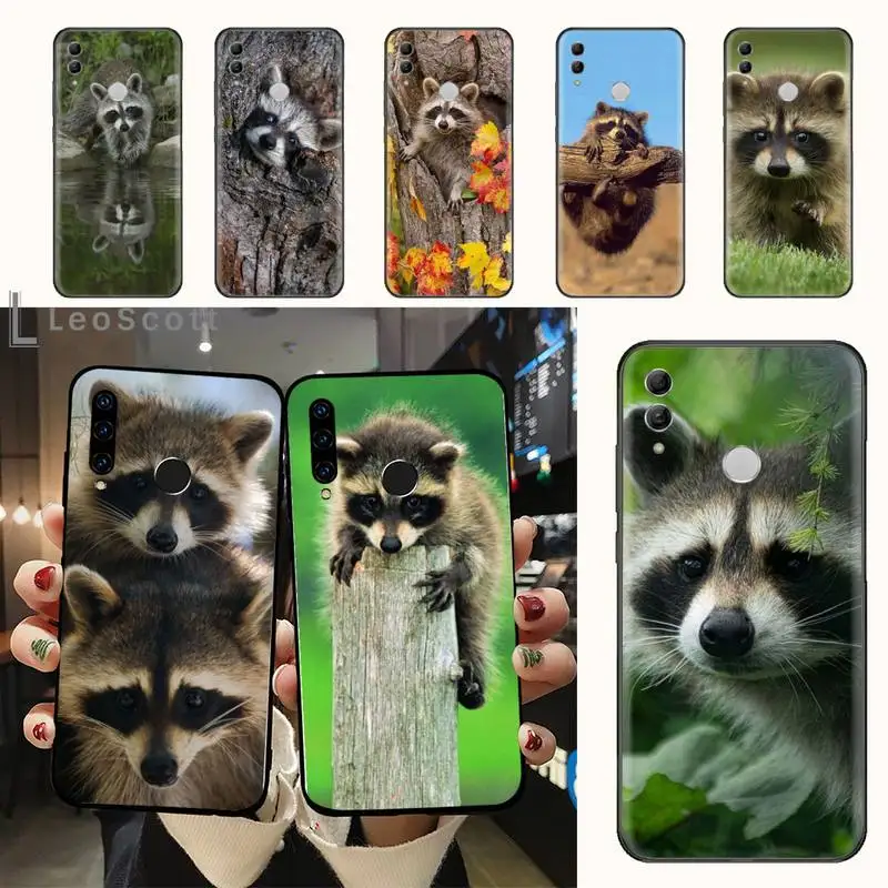 

Raccoon Cute wild animals Phone Case For Huawei honor Mate 10 20 30 40 i 9 8 pro x Lite P smart 2019 nova 5t
