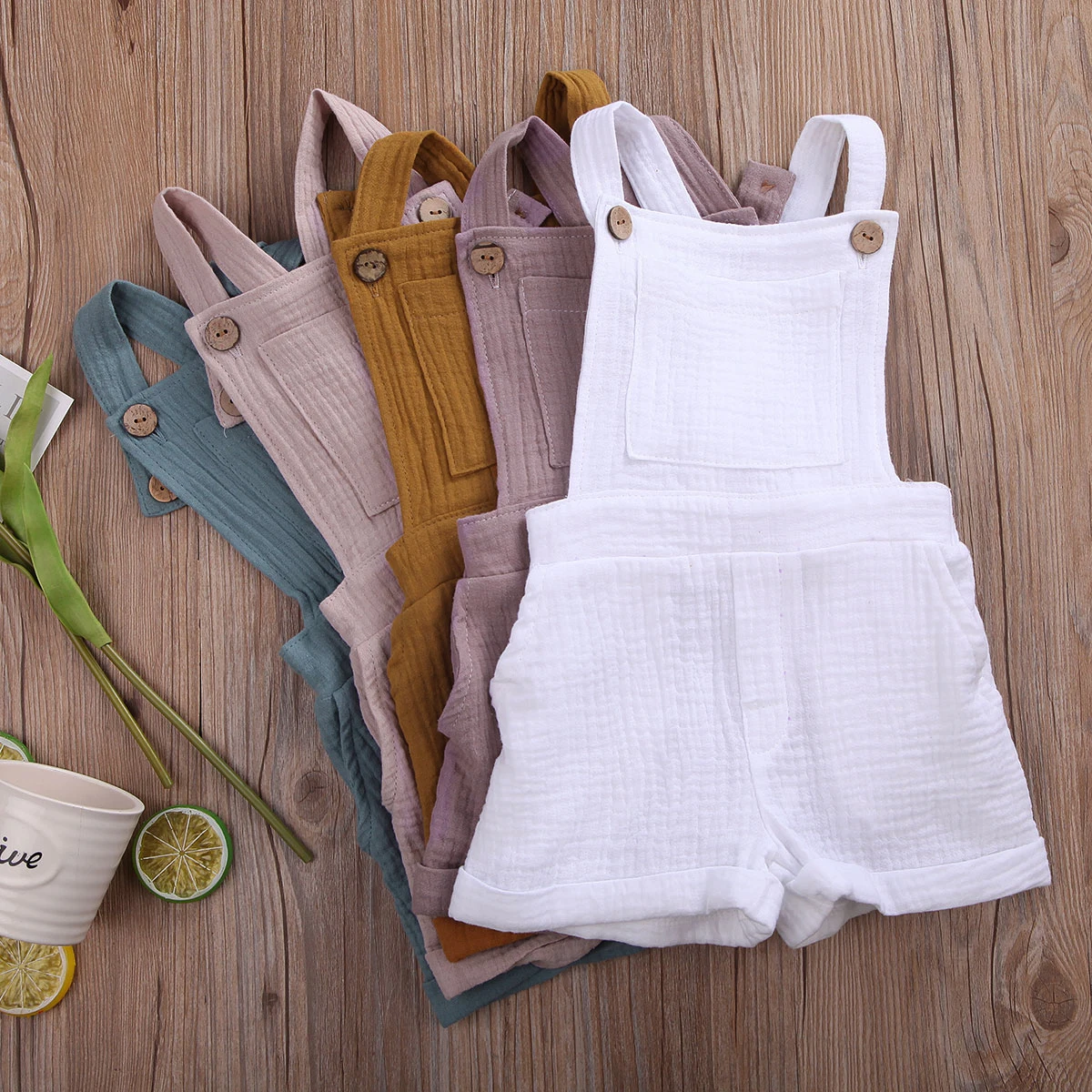 

Комбинезон для мальчиков и девочек, хлопковая одежда в рубчик, однотонный комбинезон без рукавов с карманами, 2020