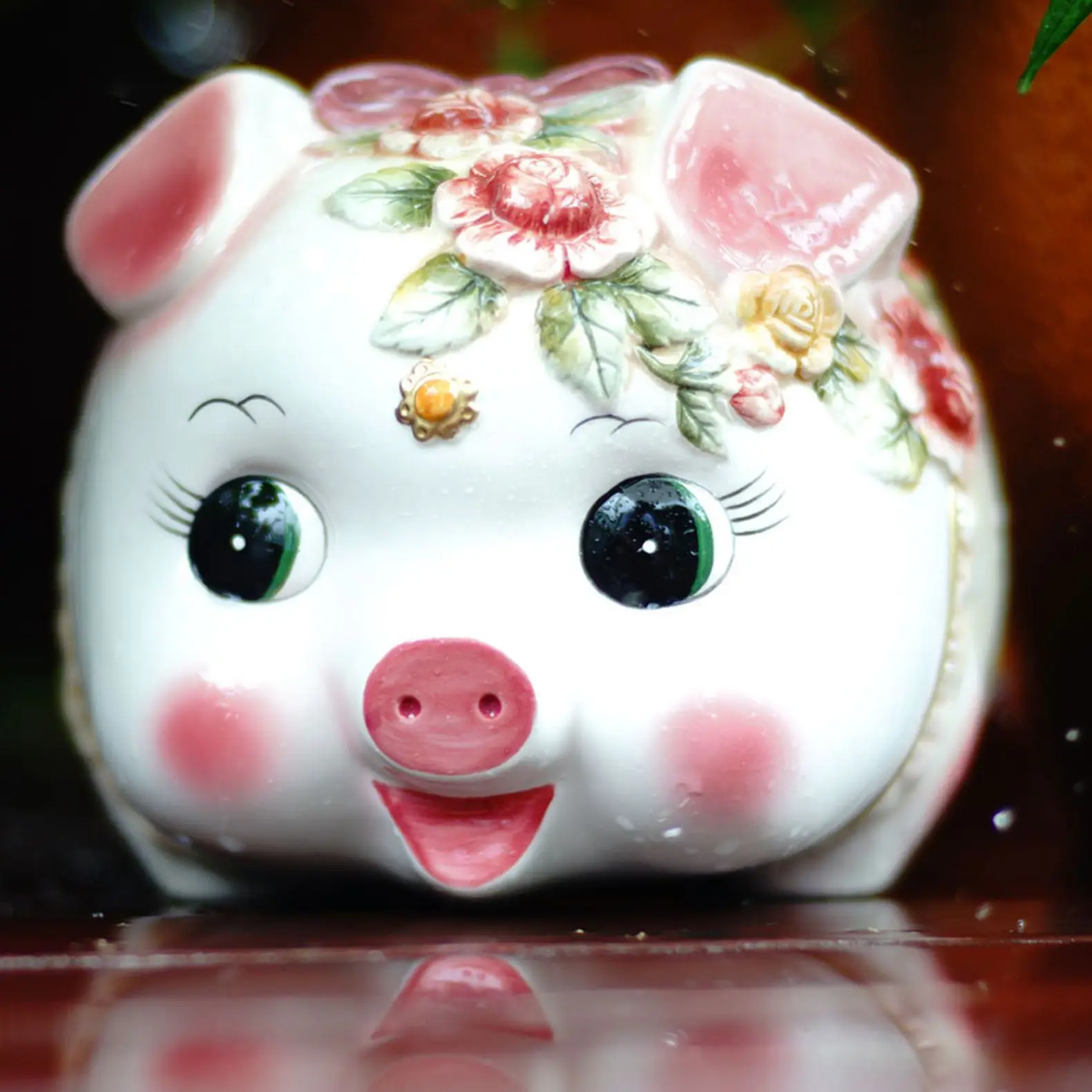 Керамическая Милая свинья копилка для животных Детская креативная большая