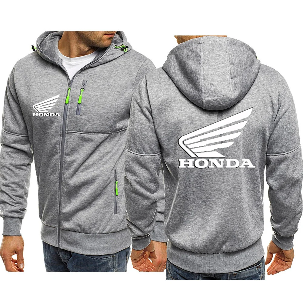 

Autumn And Winter New Honda Men's Essential Hooded Sports Jacket Casual Zipper Sweater Men's Sportswear Fashion Jacket Men's Top