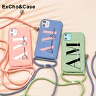 Чехол для телефона с именем под заказ для iPhone 11 12 Pro Max 7 8 Plus X XS XR SE, персонализированный женский роскошный милый силиконовый чехол