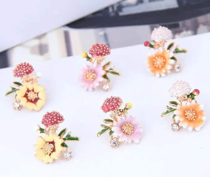 Модные Ювелирные изделия Новое поступление эмалевые красочные масляные серьги с