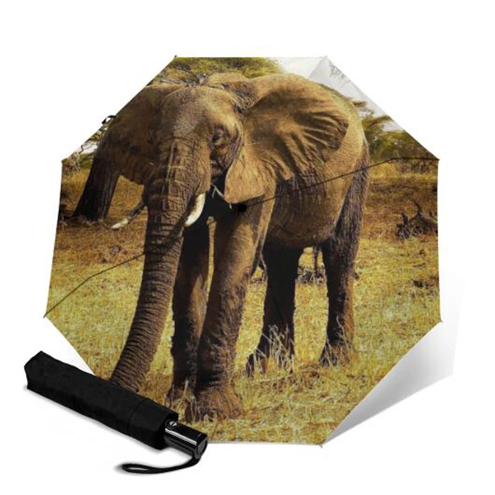 Креативный дорожный зонт с автоматическим открыванием и закрытием понж три