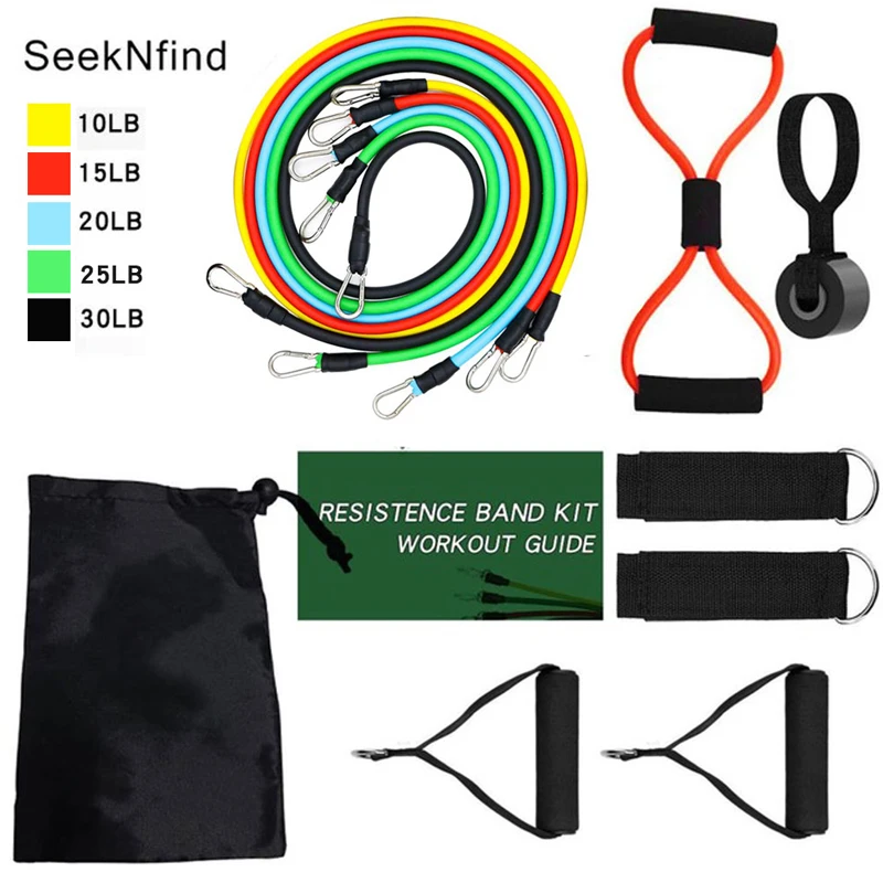 

16 Pcs Latex Resistance Bands Pull Up Rope Gym Stretch Bands Workout Elastic Bands Set Yoga Fitness Equipment Expander