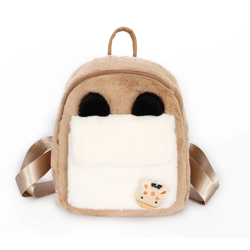 

Soft Style Small Canvas Girl Mini Backpack For Women Waterproof Fashion Plush Backpack Travel Backpack School Bag Tote Tennage