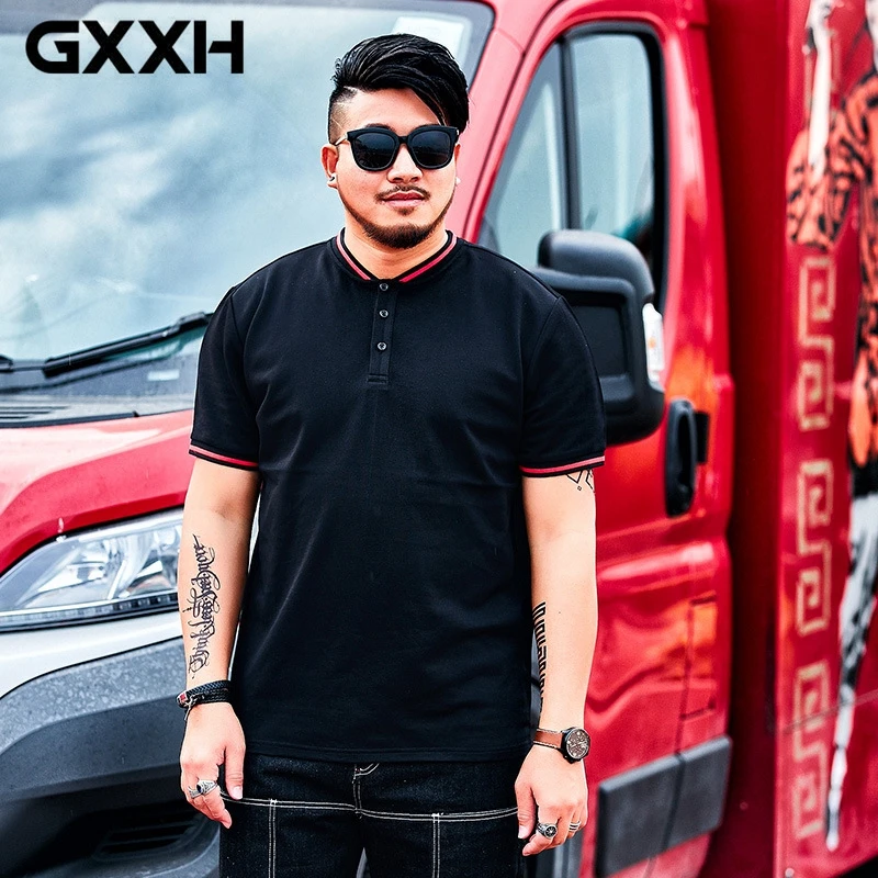 Мужская рубашка поло большого размера плюс GXXH большие размеры XXXL 4XL 5XL 6XL 7XL с