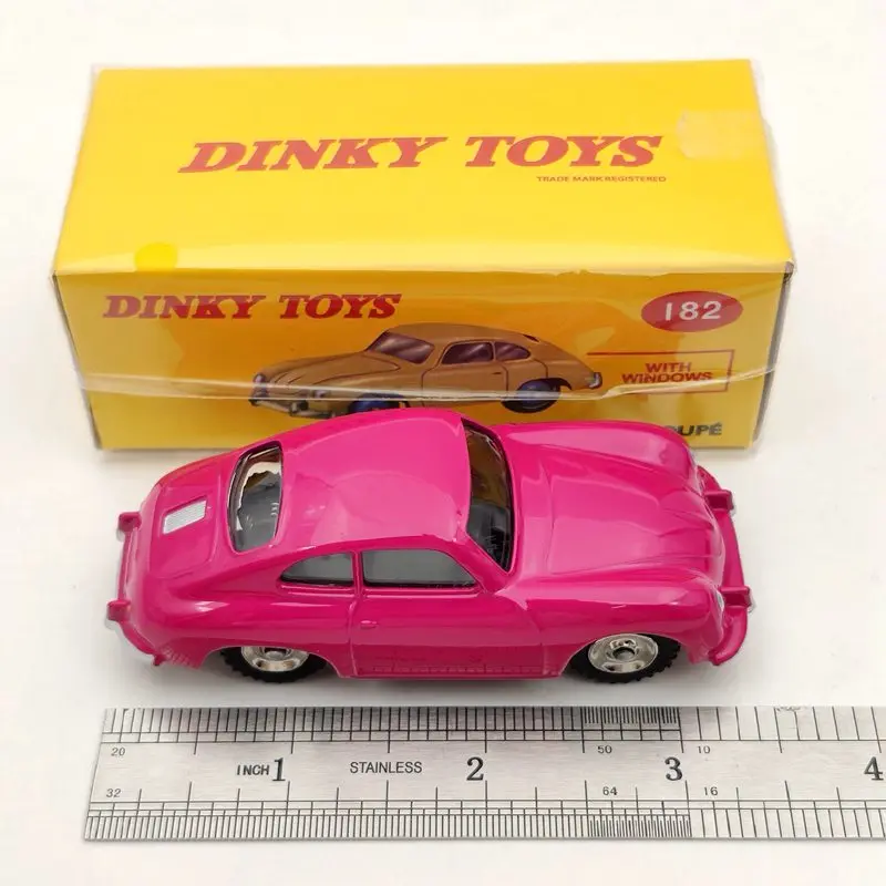 DeAgostini 1/43 Dinky Toys 182 для P ~ sche 356A Coupe розовые литые под давлением модели