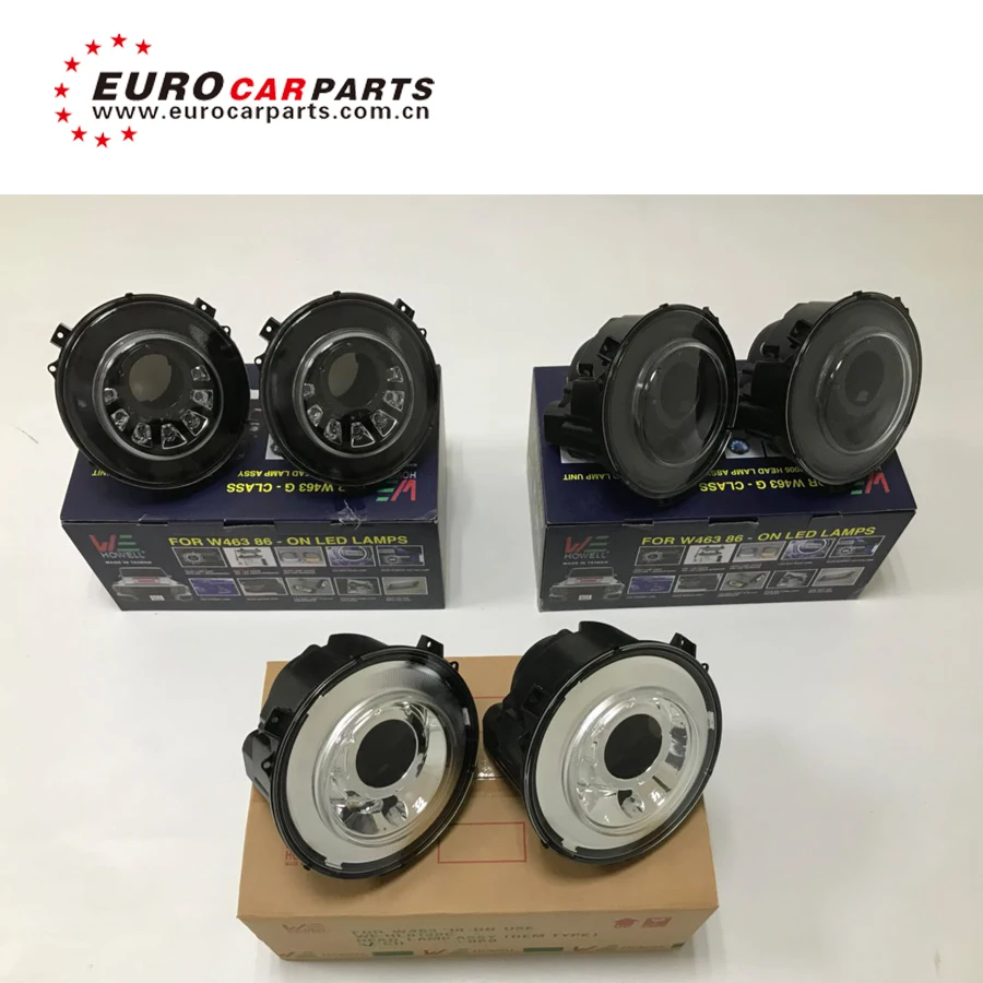 Светодиодный налобный фонарь G63 серебристый и черный для класса G w463 G65 G500 G400