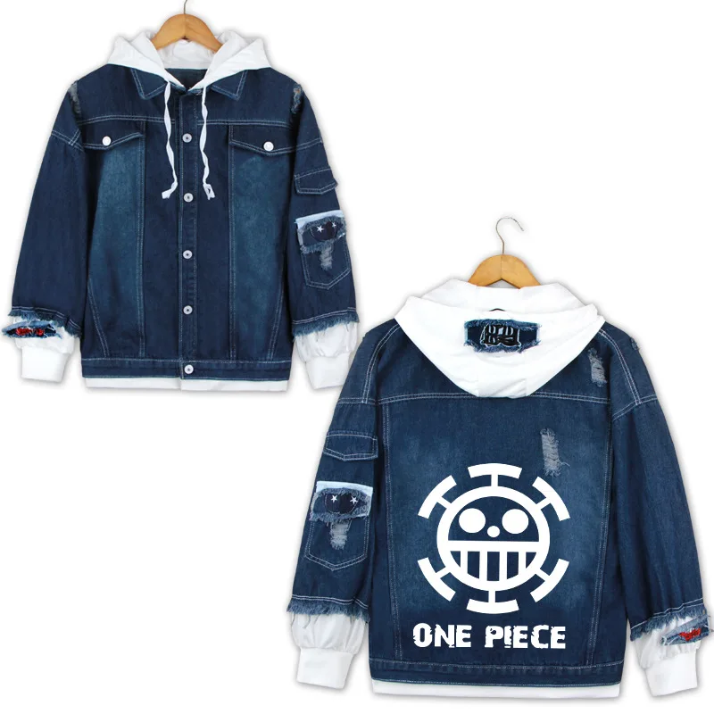

Anime One Piece Luffy Ace Trafalgar Law Cosplay Costumes Hoodies Coat Men Spring Autumn Denime Jacket Coat