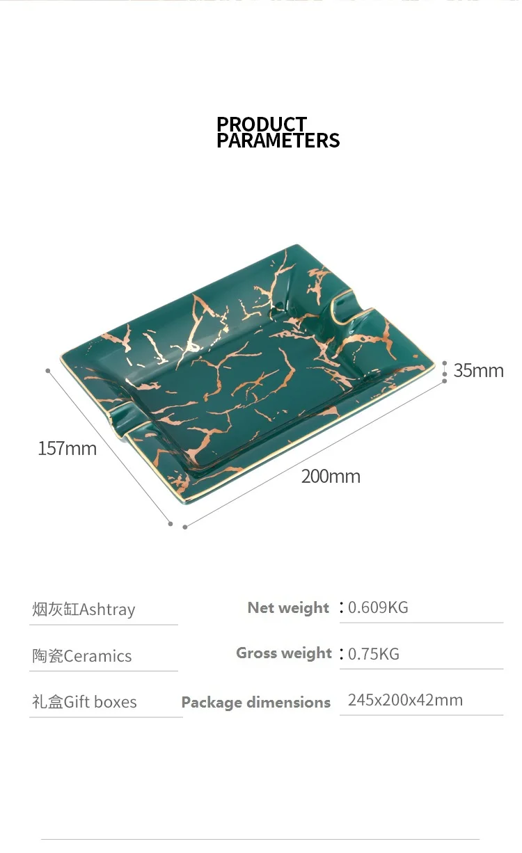 Пепельница для сигар дома гостиной декоративная пепельница керамическая