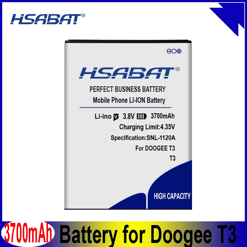 Аккумулятор HSABAT 3700 мАч Для Doogee T3|Аккумуляторы для мобильных телефонов| |
