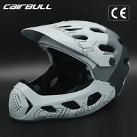 cairbull cycling helmet full face mountain bike helets adult off road removable visor chin rest integrally molded eps ventilated