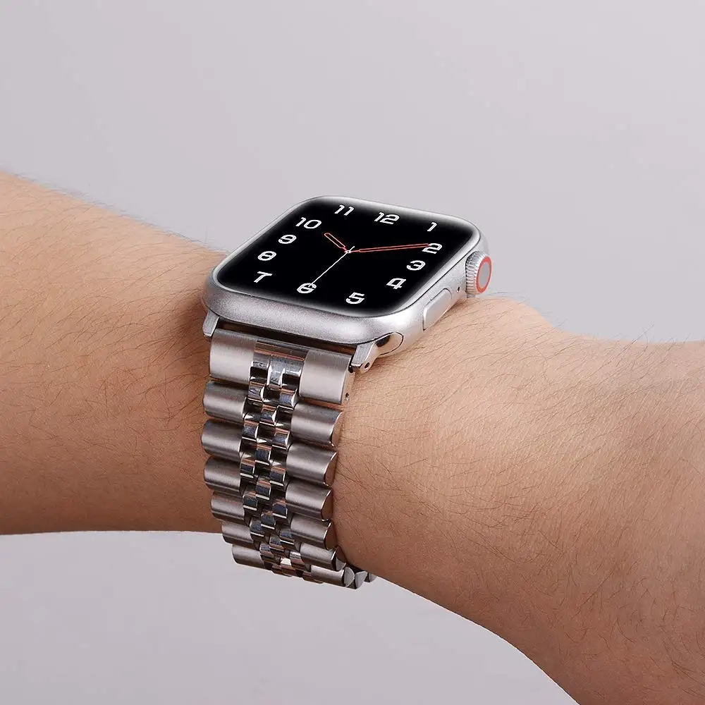 Ремешок из нержавеющей стали для Apple Watch Band 6 SE 5 4 3 40 мм 44 сменный спортивный