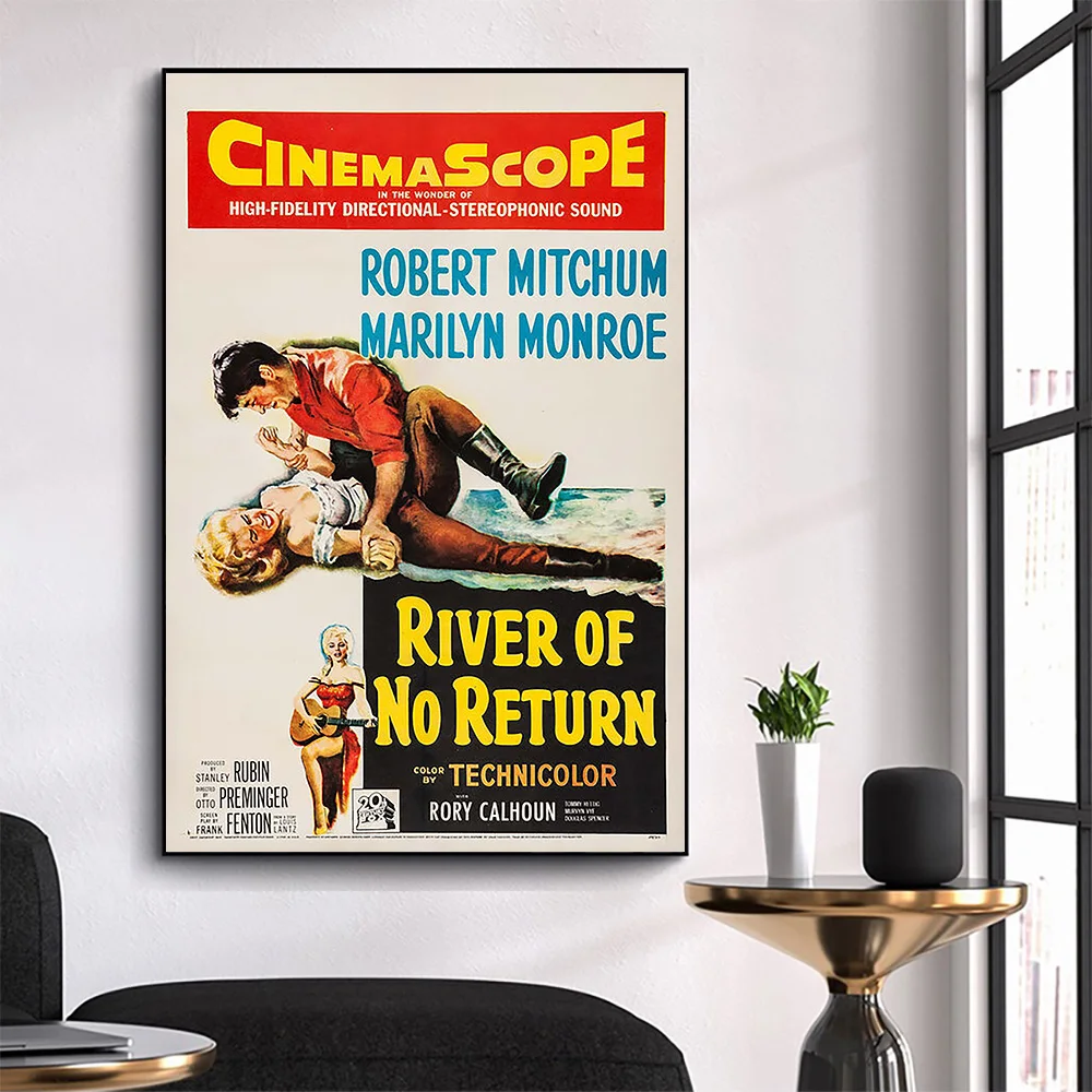 

CP3095 River of No Return (9) Classic Hot Movie Print Silk Fabric Poster Indoor Wall Art Decor Gift