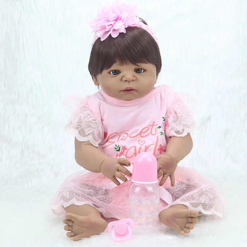 Bonecos 22'ɻlack reborn baby имя характеристики всего пластика моделирования детская