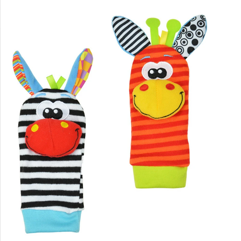 

Infant Baby Kids Socks rattle toys Wrist Rattle and Foot Socks 0-24 Months I0345