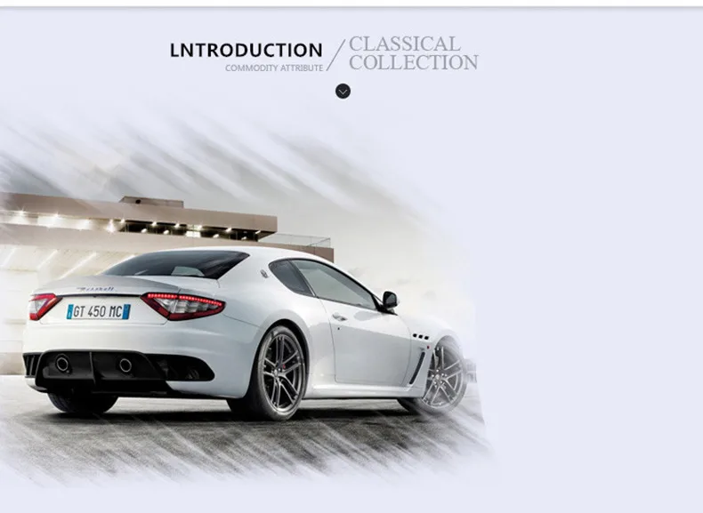 Bburago 1:24 Maserati Собранный производитель автомобиля Авторизованная литая модель машины образец прикладного искусства украшения Коллекция игрушек инструменты