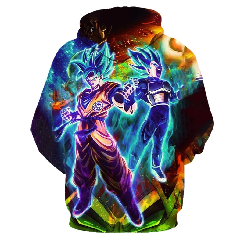 Аниме Dragon Ball Z карман супер толстовка мужская 3D толстовки Супер Саян Гоку верхняя одежда с рисунком для подростков мужчин/wo мужчин мультфильм толстовка