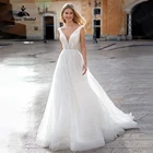 Пляжное свадебное платье-трапеция Roycebridal, свадебные платья из тюля с открытой спиной, свадебное платье 2022 для дворника и поездки, гражданское свадебное платье