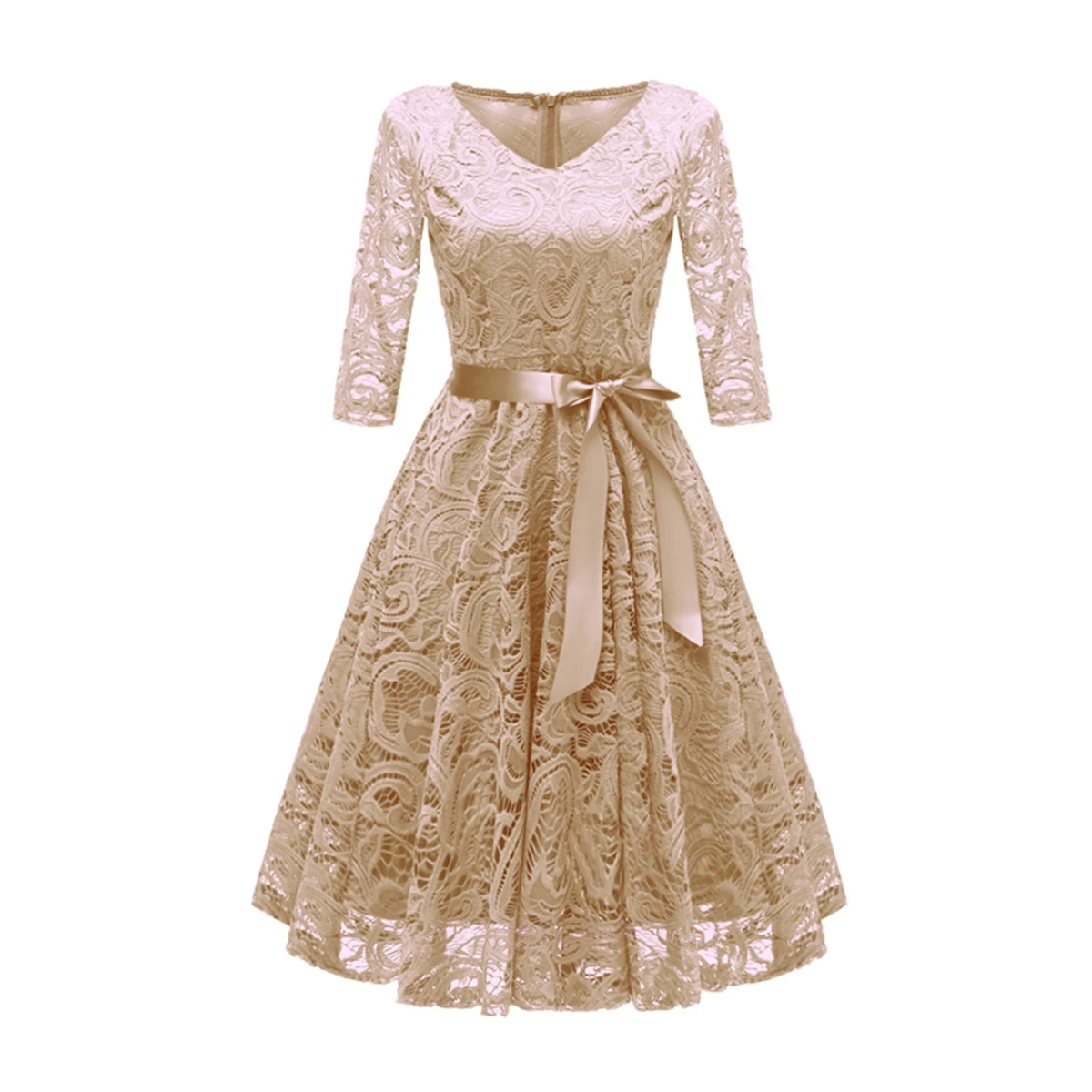 Женское кружевное платье миди элегантное А силуэта для формального чайного