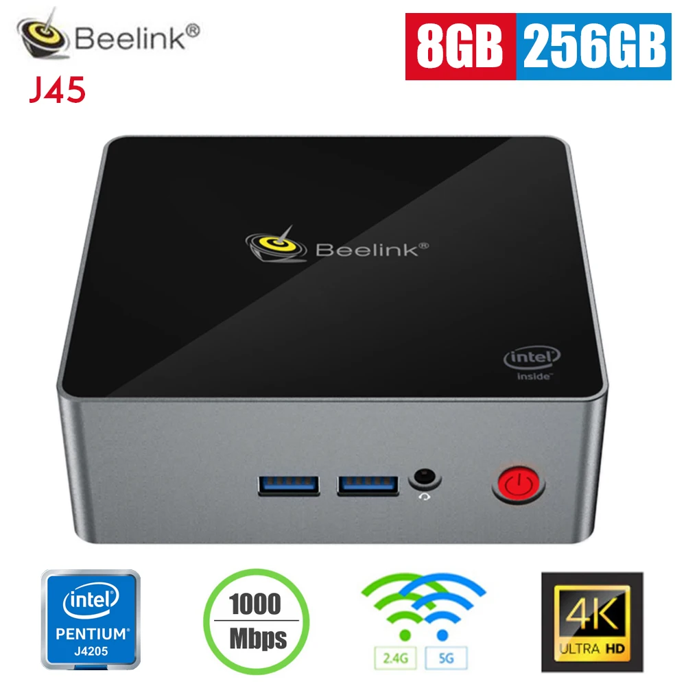 Мини ПК Beelink J45 Intel Apollo Lake Pentium J4205 2 4 ГГц 5 8 Wi Fi BT4.0 поддержка 4K H.265 1000