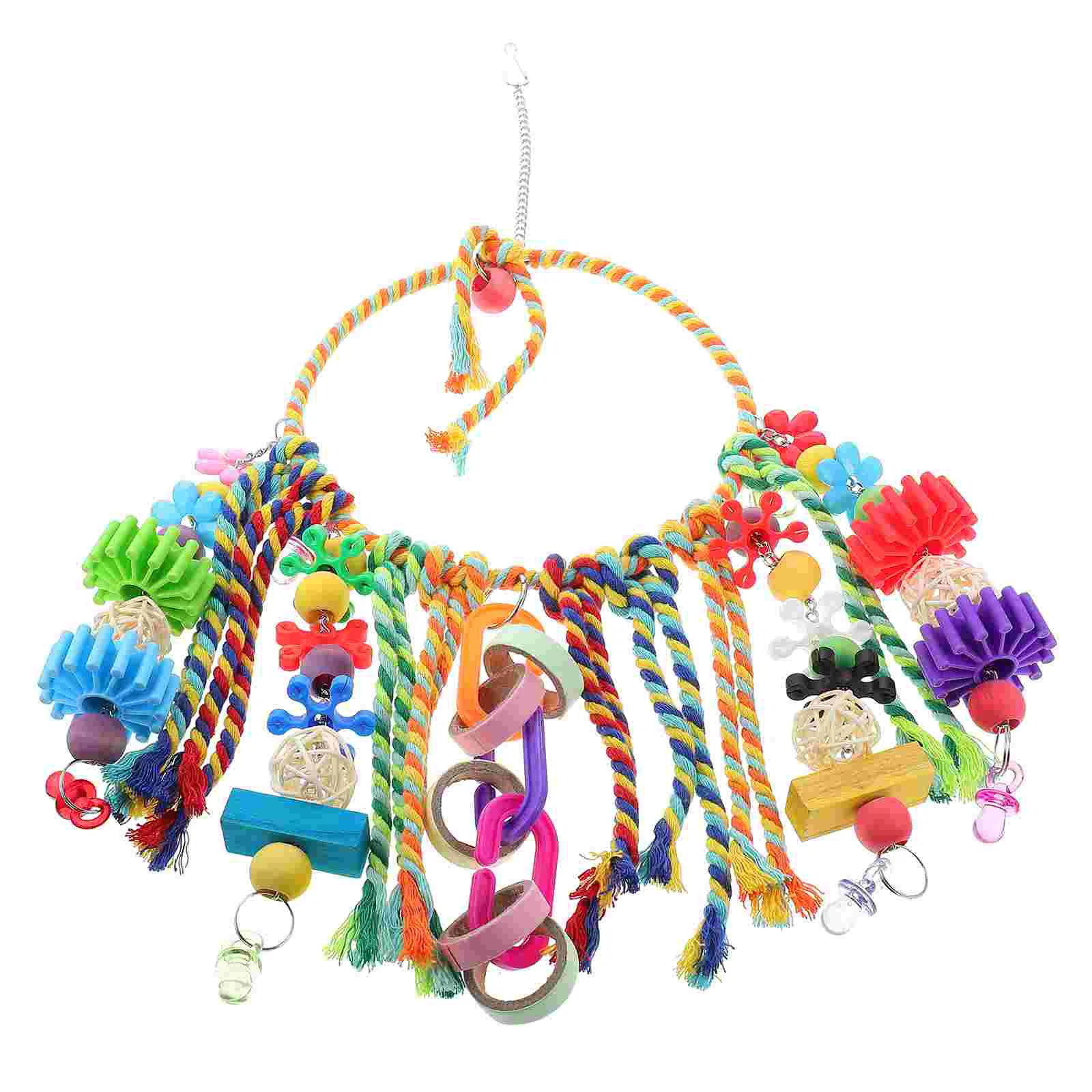 

Colorful Parrot Chewing Parrot Biting Funny Parrot Cage Standing Rack