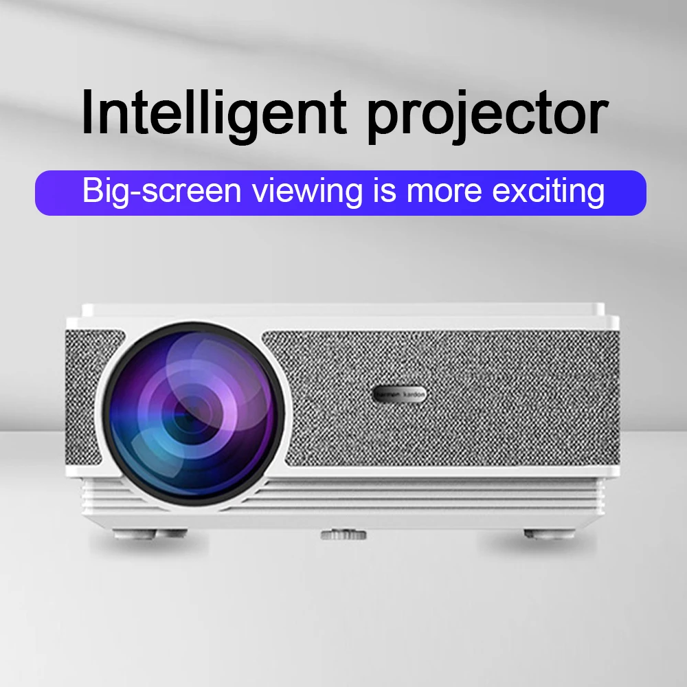 

Mini Projector 1280x720 4K Android HDMI - Compatible Built-In Speaker Portable Home Cinema Media Movie Video Beamer