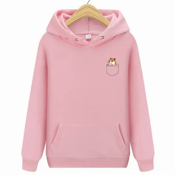 Pink Осень-зима, новинка, фирменные толстовки с карманами и буквенным принтом кота, мужские повседневные толстовки, Спортивная мужская флисовая куртка с капюшоном - Цвет: Pink
