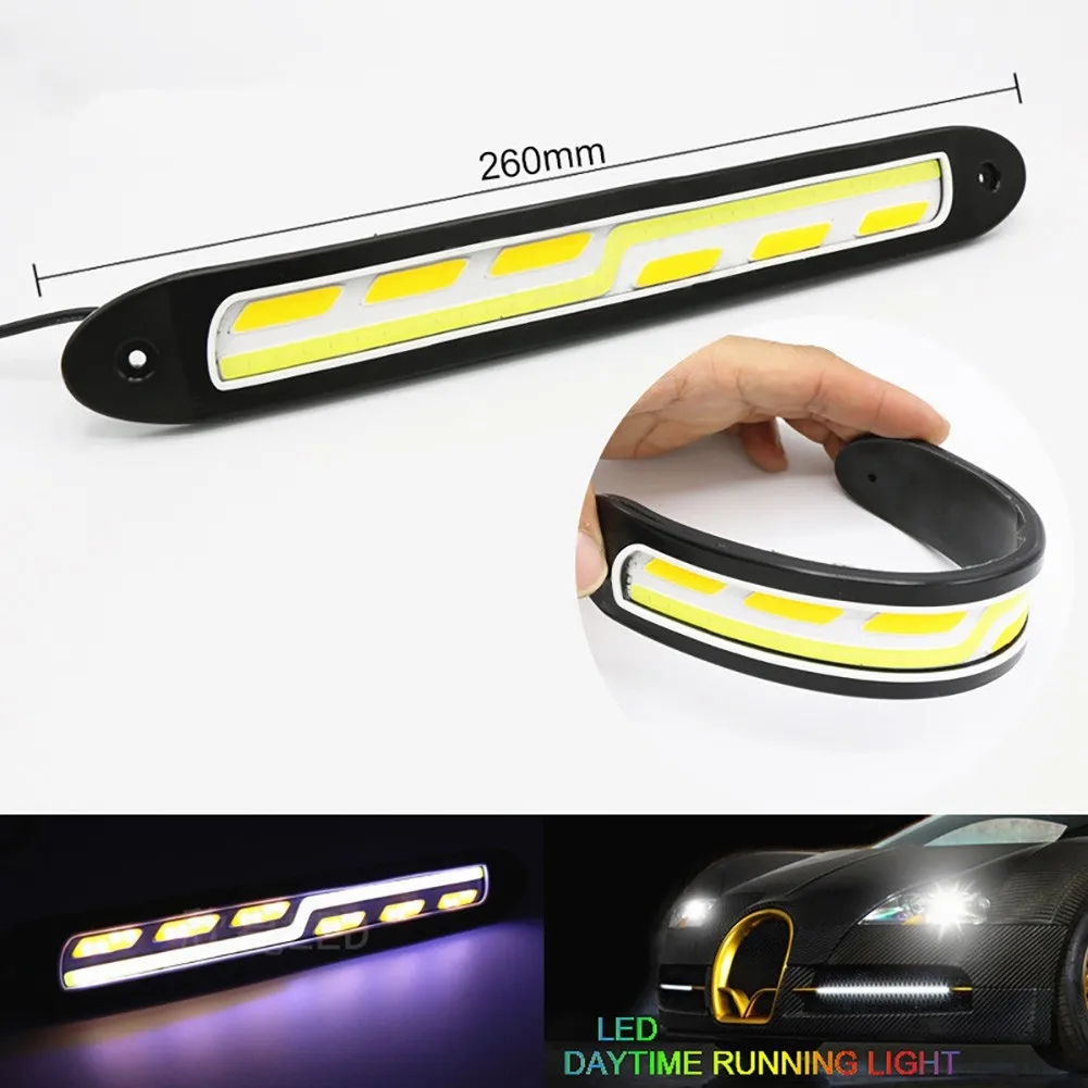 

Z-Type Daytime Running Light 26cm 2pcs Bumper Strip Car DRL LED Light Turn Signal