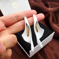 white ceramic calla lily womans pendant earrings fashion light luxury party wedding womens jewelry accessories 2021 trend