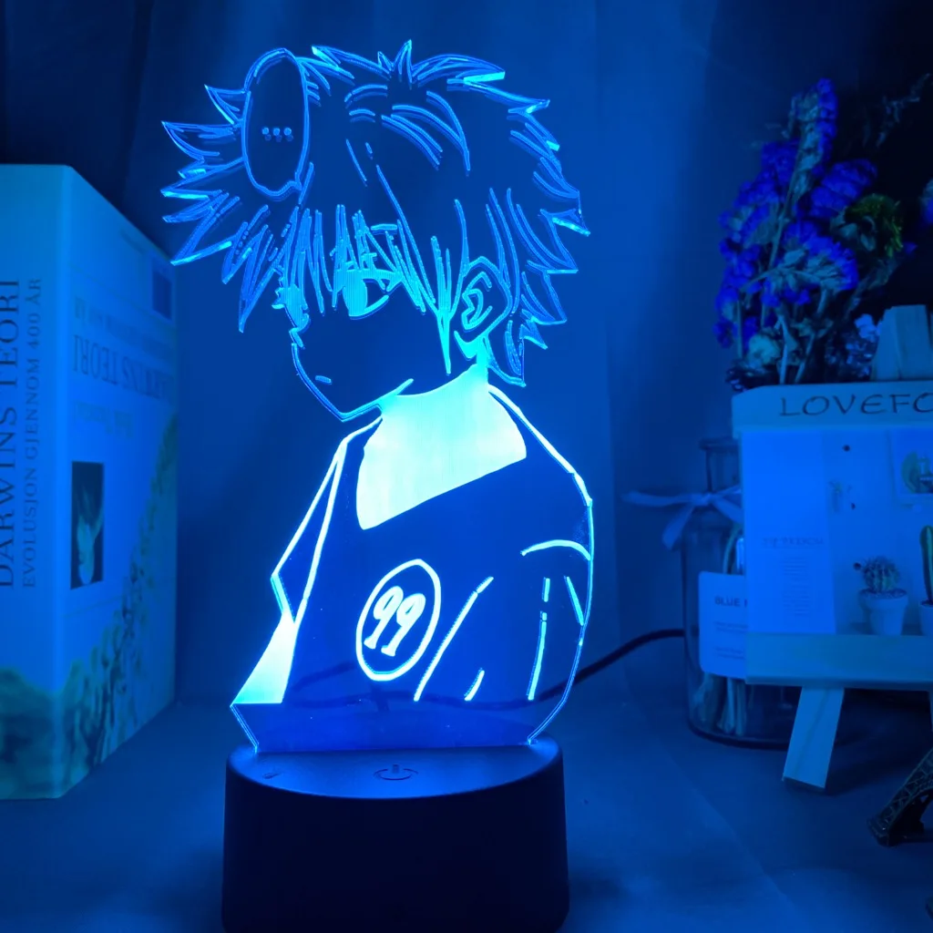 

Anime Led Night Light Killua Zoldyck Figure Nightlight Color Changing Light Hunter X Hunter Table 3d Lamp Gift for Kids