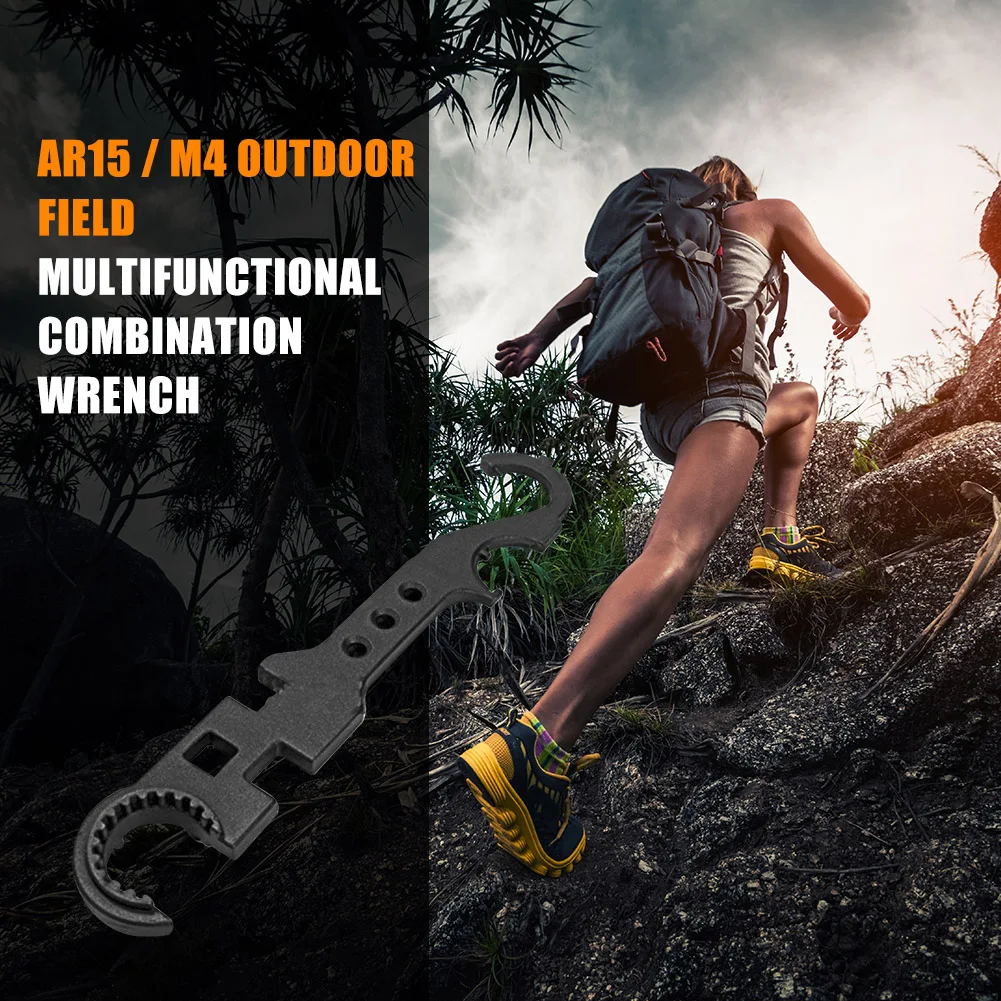 

8 in 1 Combo Wrenches Removable Alloy Steel Armorer Spanner Hunting Accessories Camping Portable Outdoor Elements