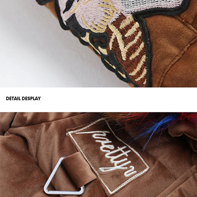 Зимняя куртка детское пуховое хлопковое пальто с капюшоном одежда для девочек