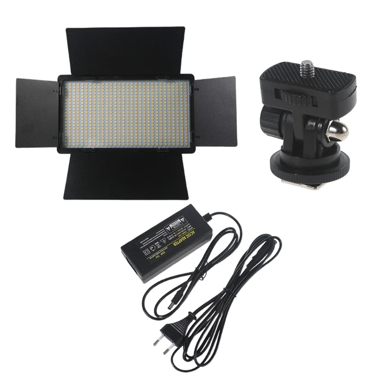 

LED Video Light Panel Kit, 40W 3200-5600K 600pcs Dimmable Lamp Beads Photography Lighting Panel for Youtube & Video Recording
