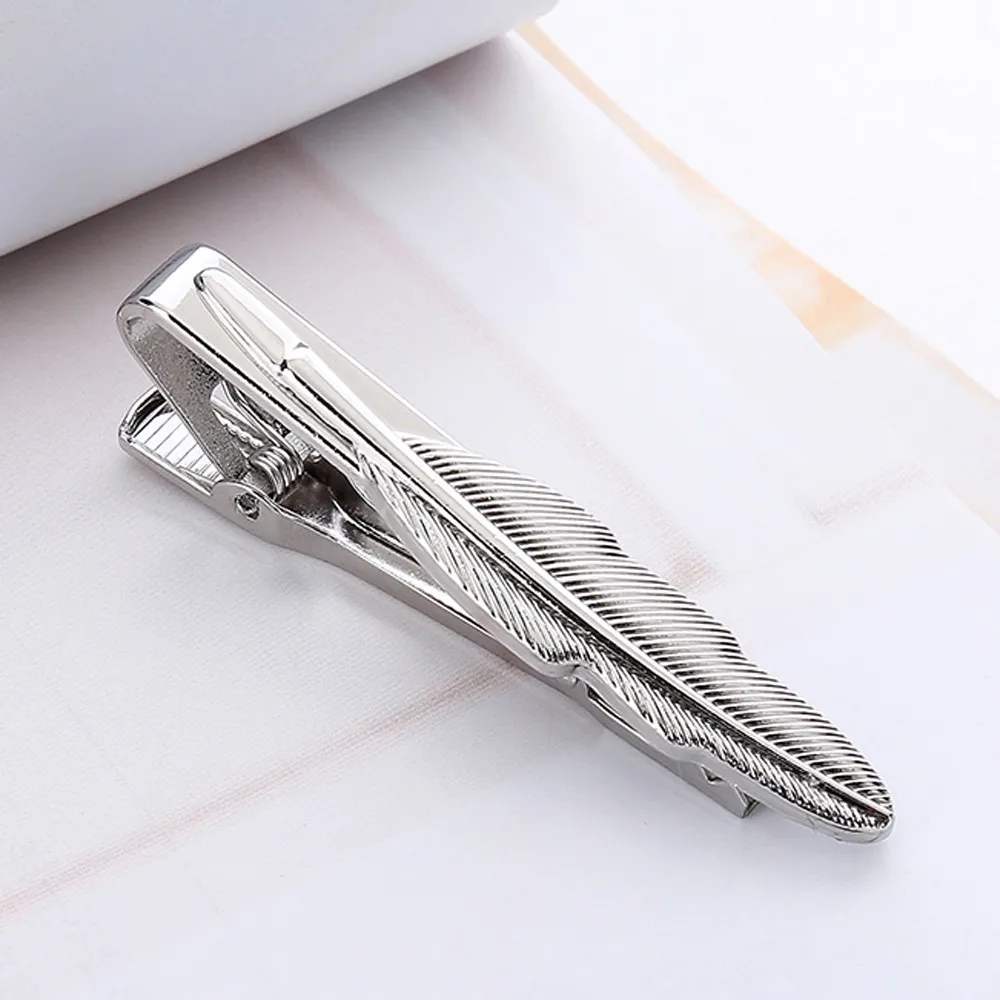 Новый простой модный стильный мужской зажим для галстука металлический