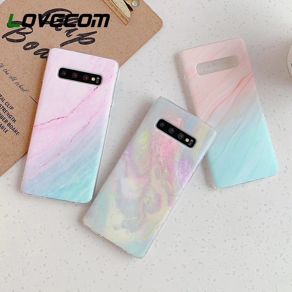 Постепенный мраморный чехол LOVECOM для телефона Samsung Galaxy S21 S20FE Note 20 10 A51 A71 A50 S9 S10 S20